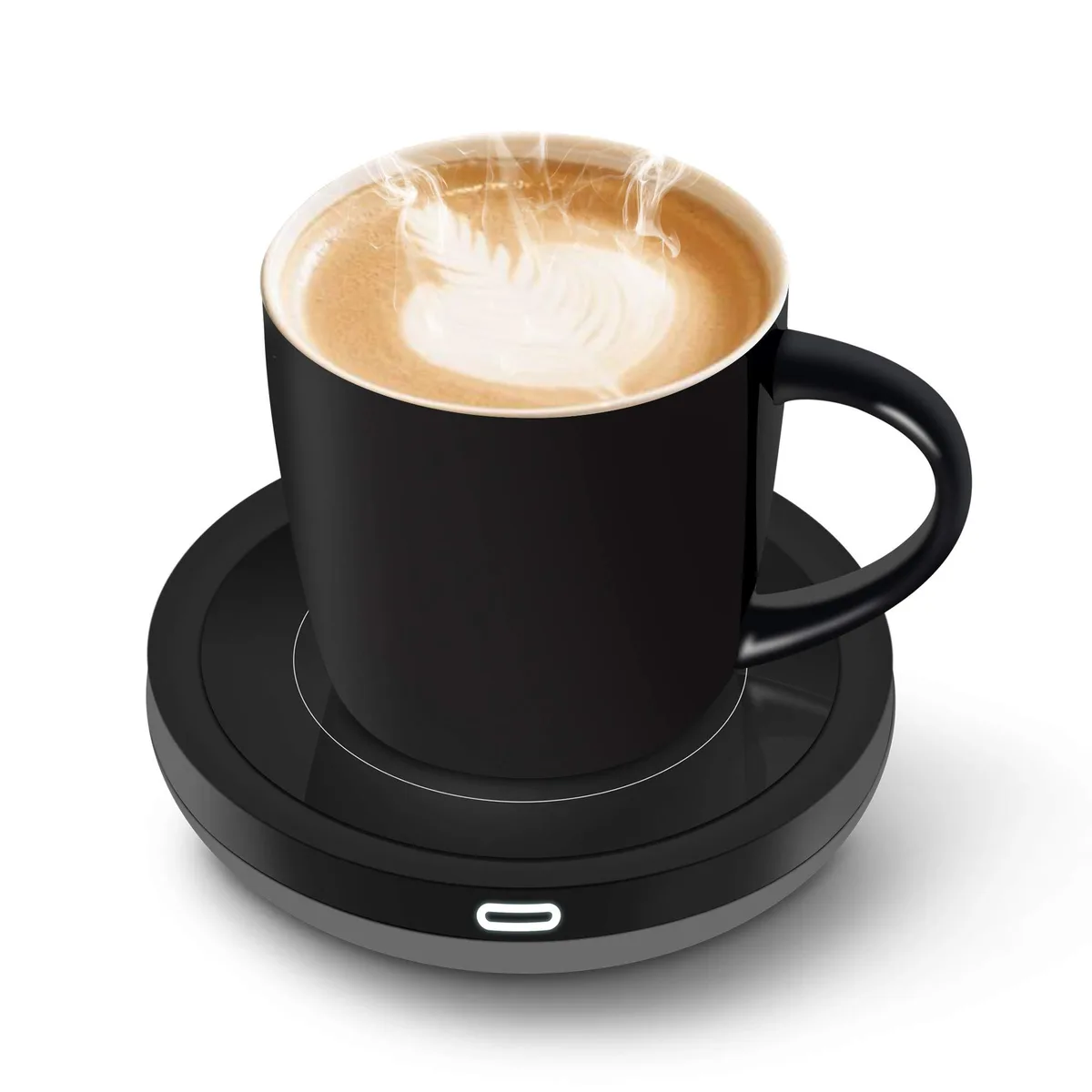 Bestinnkits Smart Coffee Warmer Set, 14oz Mug, 131°F/55°C, Black — product photo