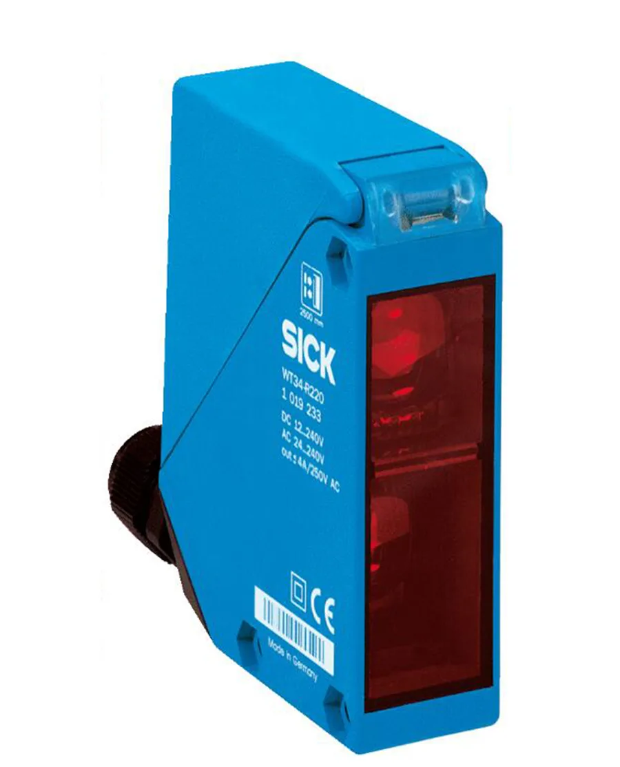Rectangular plastic sensor housing with potentiometer adjustment and M16 gland connection