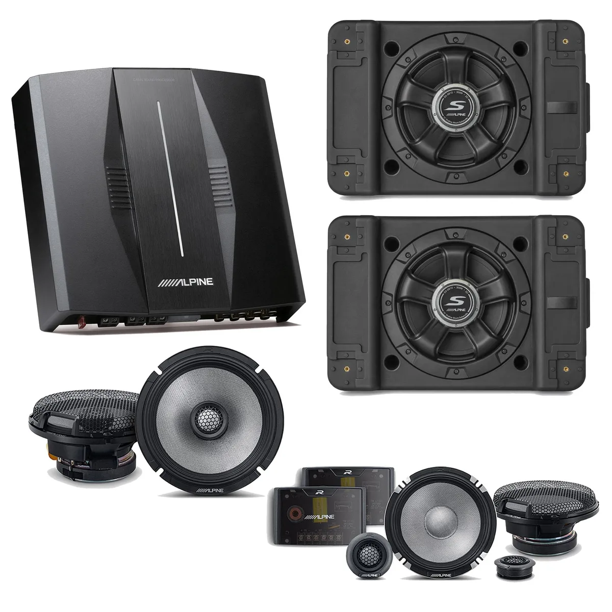 Alpine Alpine PXE-C80-88 OPTIM8 Bundle with 2× SS-SB12 Subwoofers, R2-S65 &amp; R2-S652 Speakers — product photo