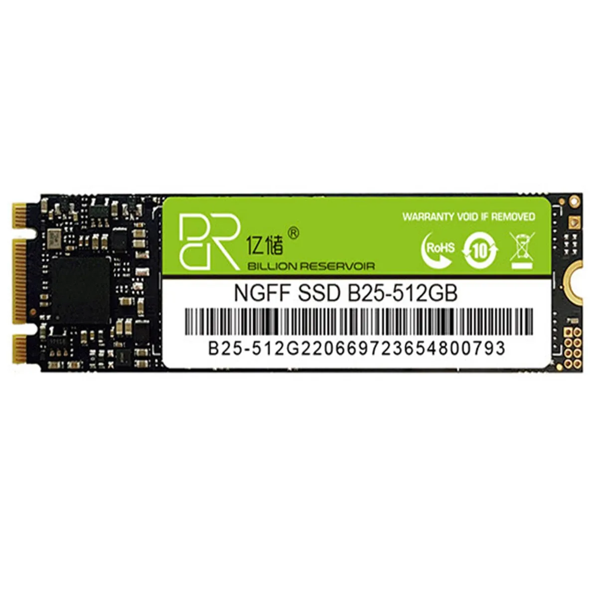 DUCI DUCI 512GB NGFF M.2 SATA3.0 internal SSD Green — product photo