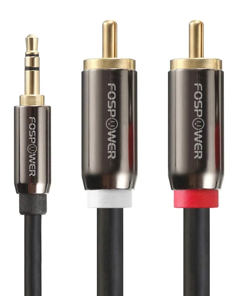 PISKEKAT PISKEKAT 3.5mm to 2RCA Male Cable 25ft — product photo