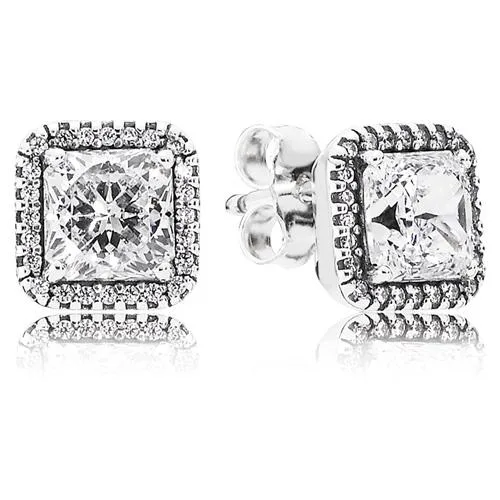 PANDORA PANDORA Timeless Elegance silver earrings with cubic zirconia — product photo