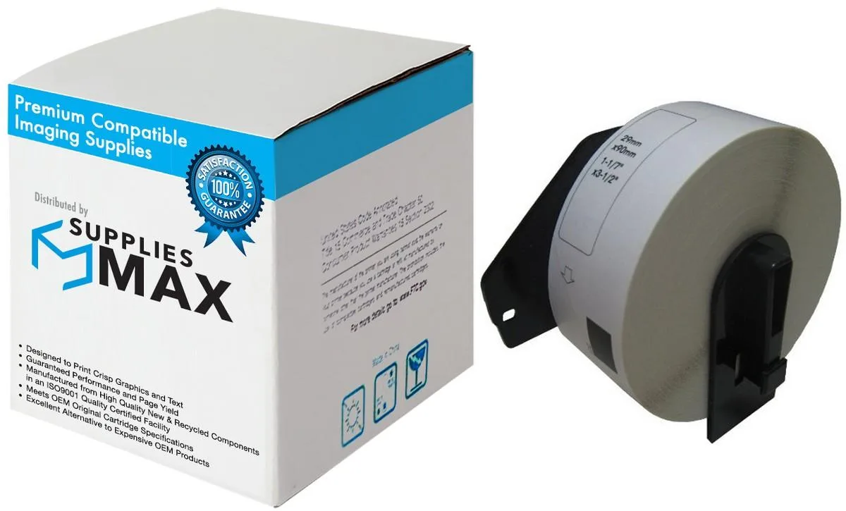 SuppliesMax SuppliesMax Compatible Brother DK-1201 White Die-Cut Address Labels 1.1x3.5in 400 Labels — product photo
