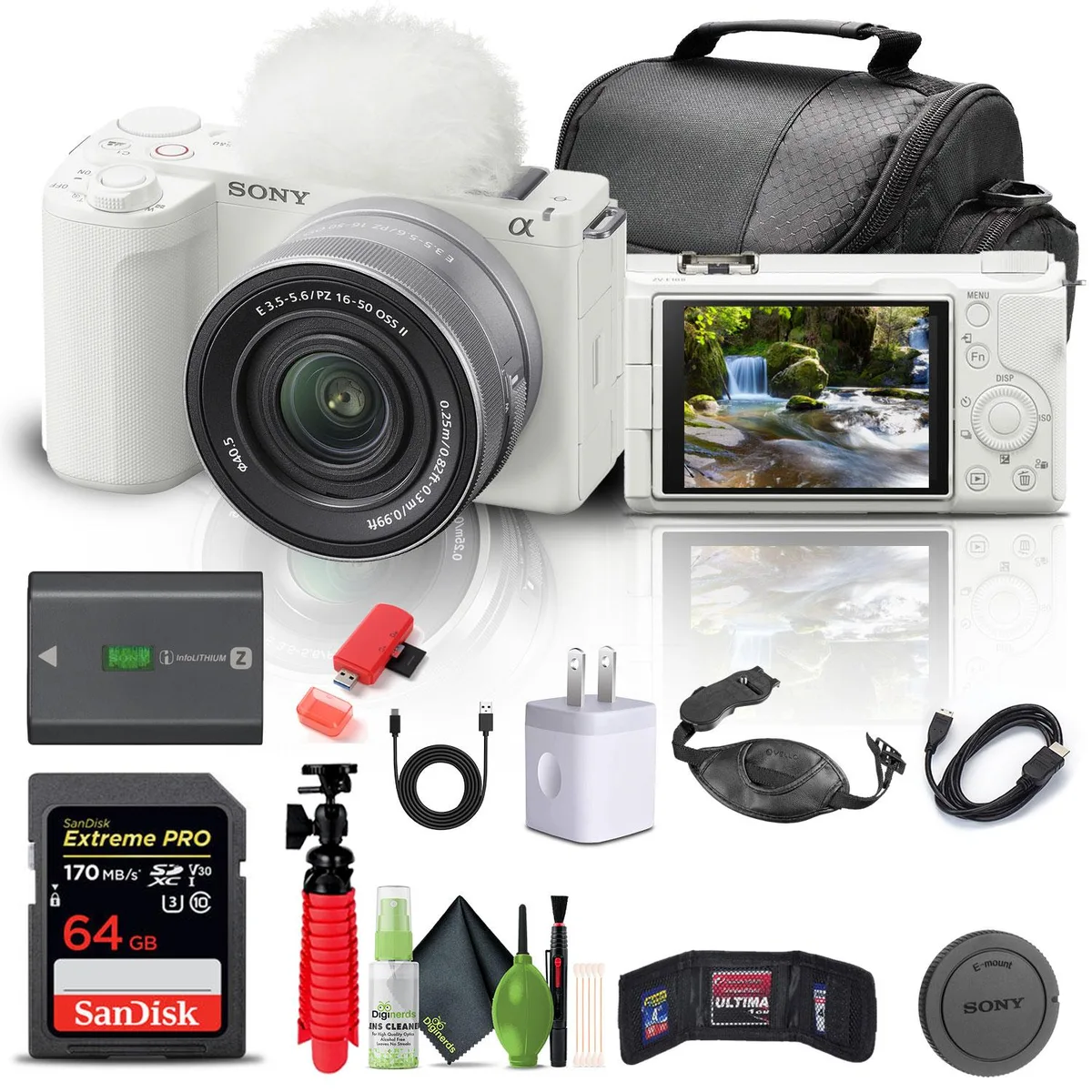 Sony Sony ZV-E10 II 26MP Mirrorless Camera with 16-50mm Lens White — product photo
