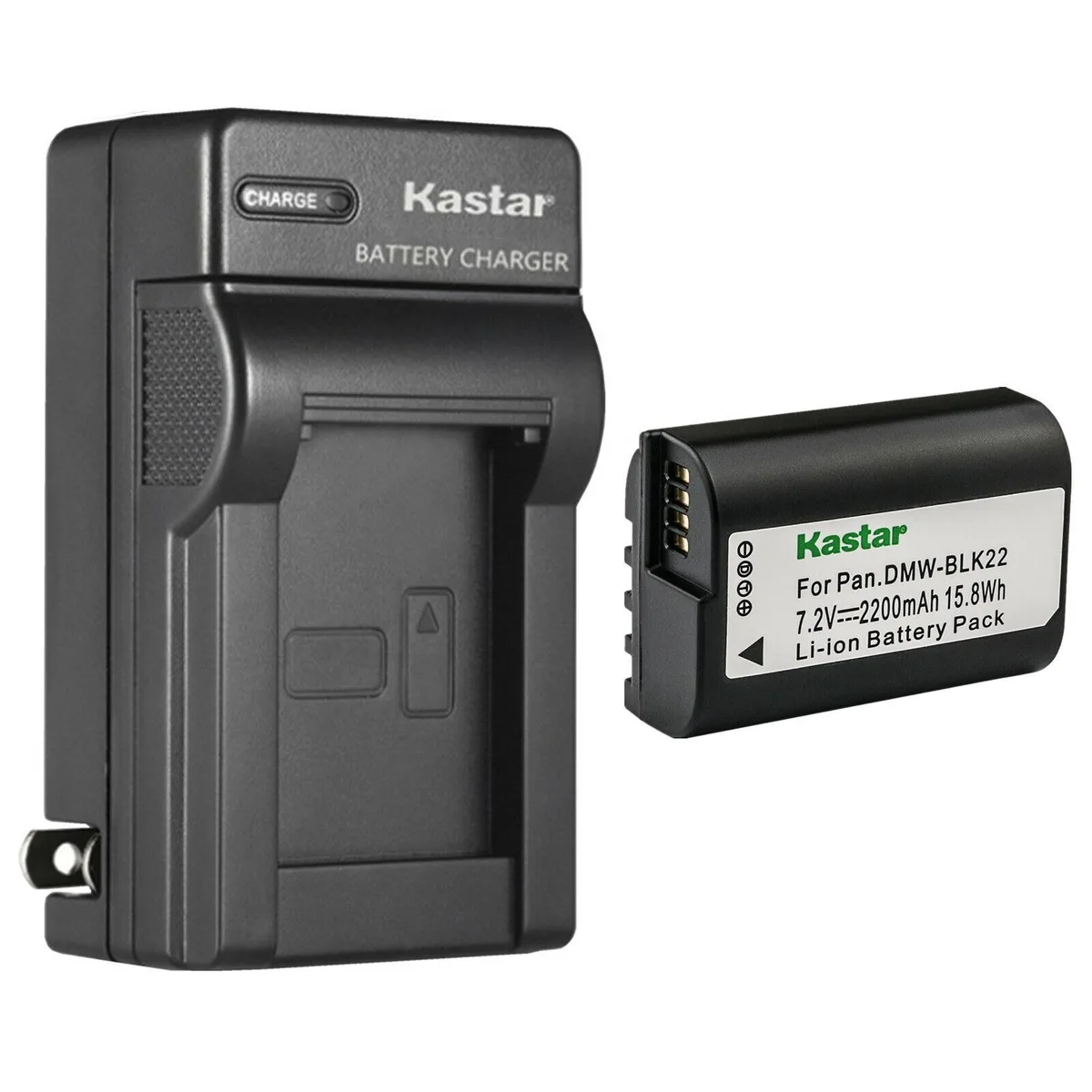 Kastar Kastar DMW-BLK22 2200mAh 15.8Wh battery &amp; charger — product photo