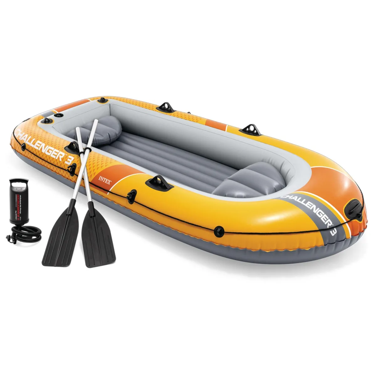  Intex 66313EP Challenger 3 Inflatable Boat Set Orange 116in 660lb — product photo