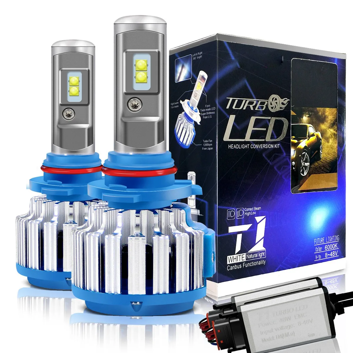 ESTONE ESTONE 9005/HB3 LED Headlight Bulb Set 70W 7200LM 6000K — product photo