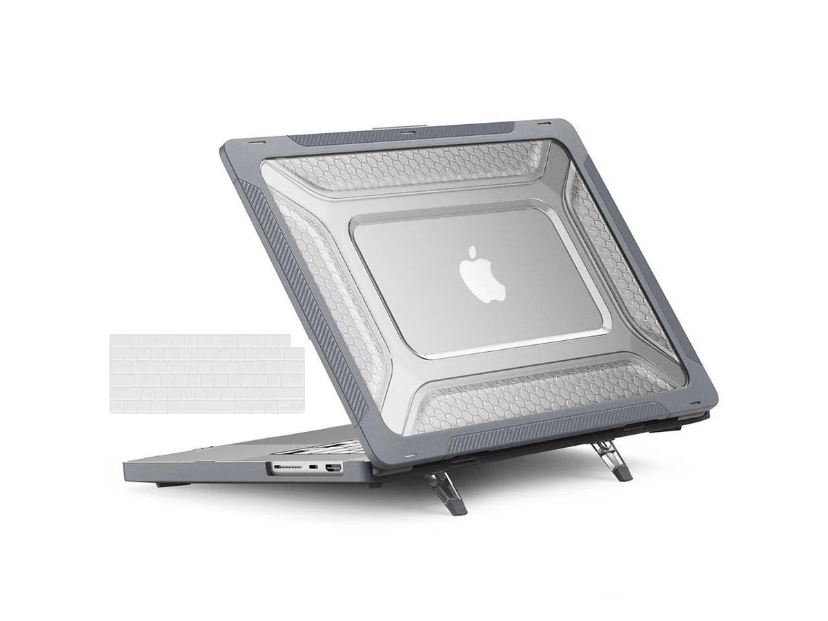 Werleo Werleo MacBook Pro 16 inch Case A2780 A2485 Gray with Kickstand and Keyboard Cover — product photo