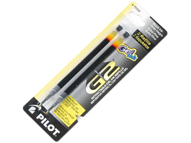 Pilot Pen Pilot Pen 77232 G2 Gel Refill Extra Fine .50 mm Black 2 Pack — product photo