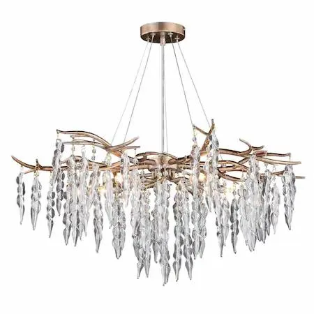 Vaxcel Vaxcel Rainier H0230 5-light chandelier 32in wide 18.5in high 72in cord adjustable 21.5-81.5in — product photo