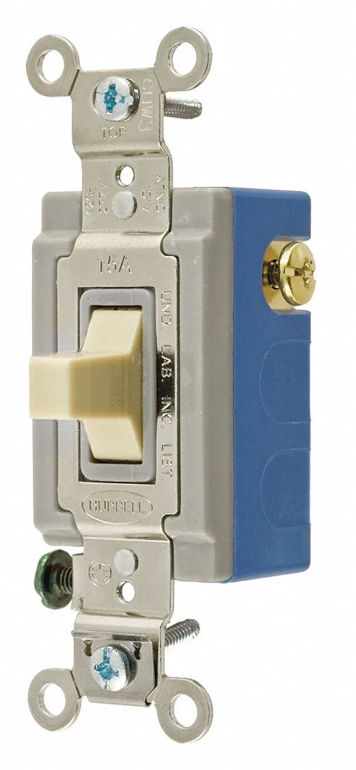 Ivory toggle switch with screw terminals 1.7 in high