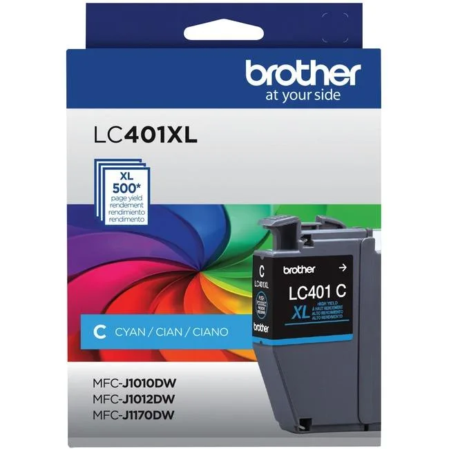 Brother Brother LC401XLCS Cyan High Yield Ink Cartridge 500 Pages — product photo