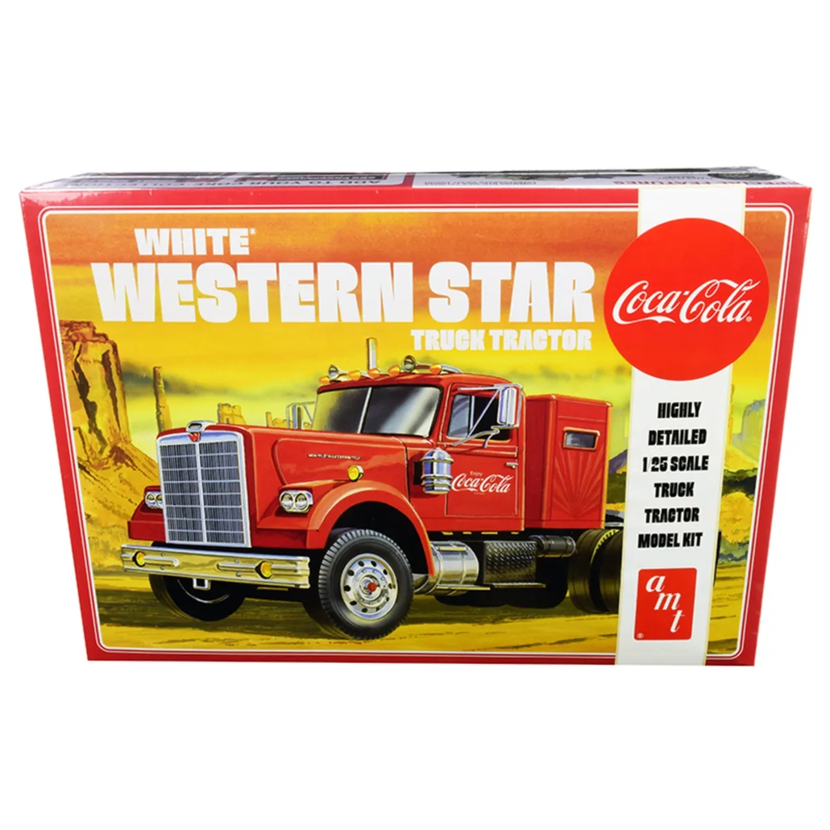 AMT AMT 1160 1/25 Scale White Western Star Coca-Cola Semi Truck Model Kit — product photo
