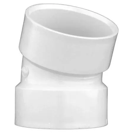 Mueller Industries, Inc. Mueller Industries, Inc. 1WKE9 PVC 22.5° Elbow Hub 3 in Schedule 40 Trap — product photo