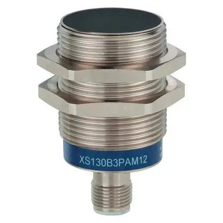 Cylindrical nickel-plated brass inductive sensor 30 mm diameter M12 connector