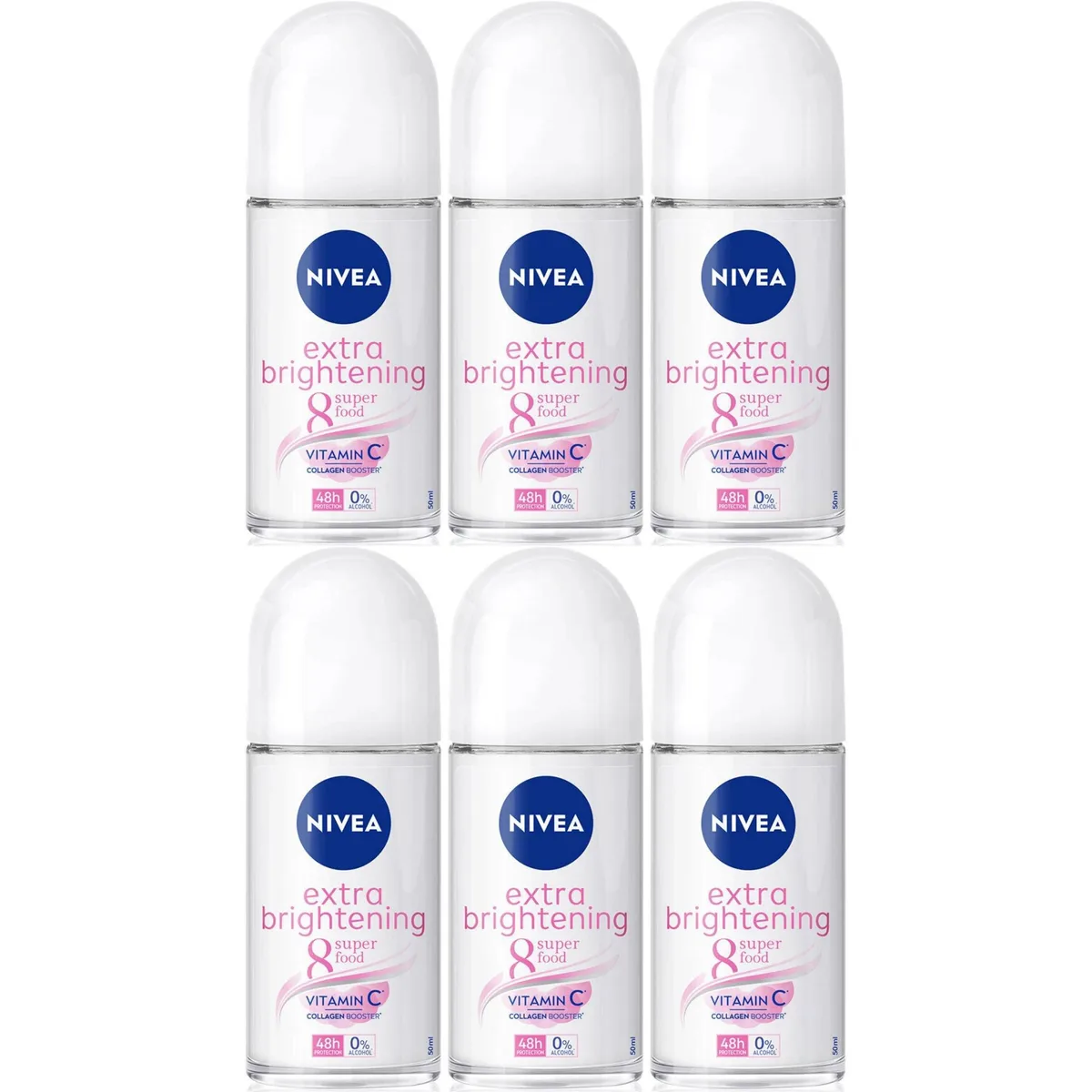 Nivea Nivea NIVE-ROL-XTRABRT-5006 Roll-On Extra Brightening 50 ml 6-Pack skin care — product photo