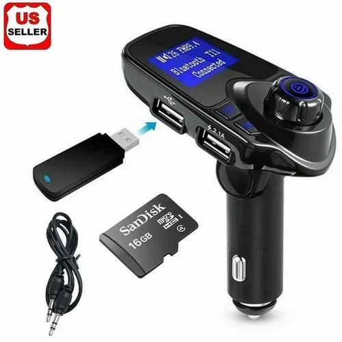 NShi NShi Car HD Radio Bluetooth 3.0 FM Transmitter 2 USB 32GB — product photo