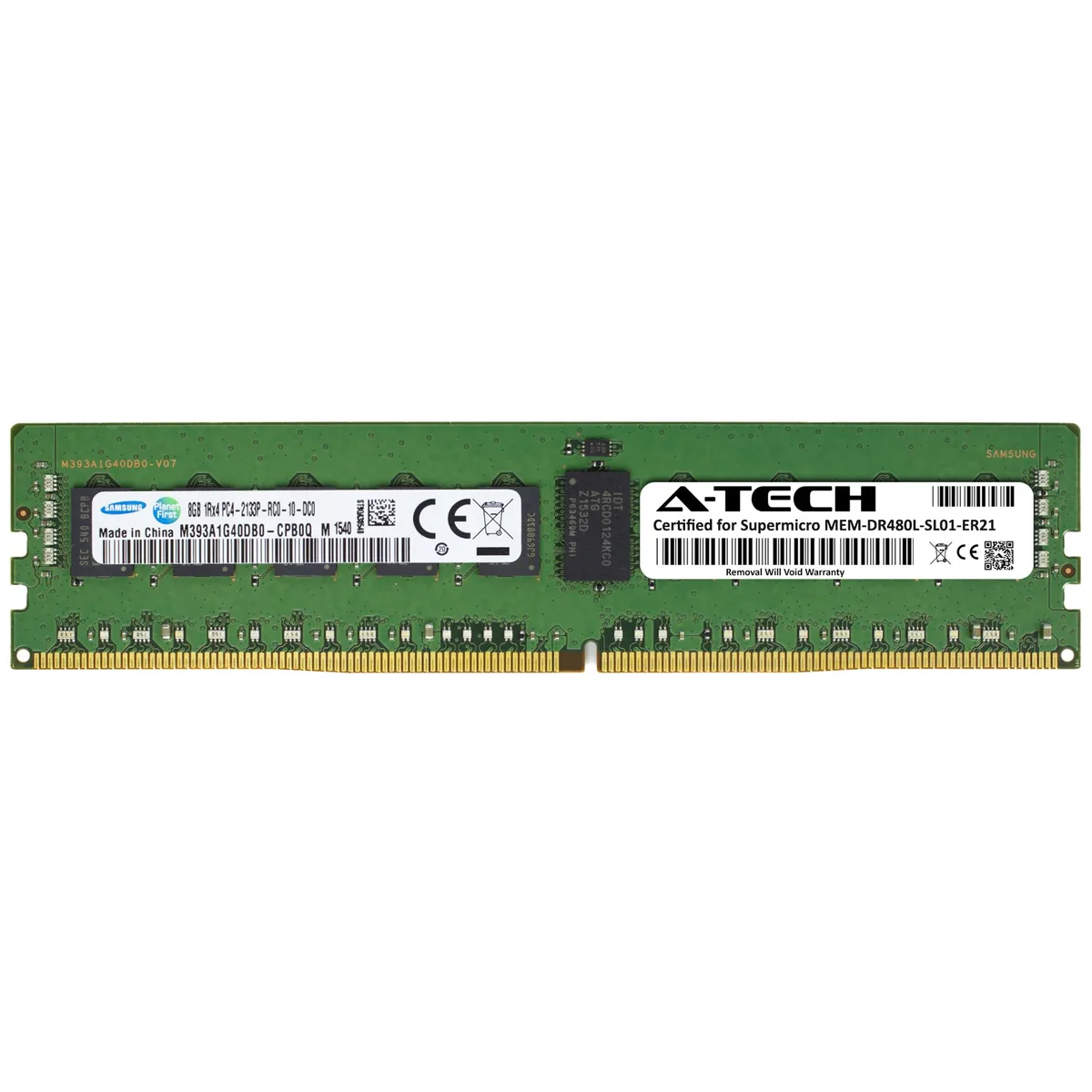 A-Tech A-Tech Supermicro Certified MEM-DR480L-SL01-ER21 8GB DDR4 2133 ECC RDIMM — product photo