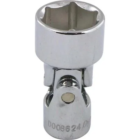 Chrome 3/8-inch drive 3/4-inch SAE 6-point socket with swivel joint