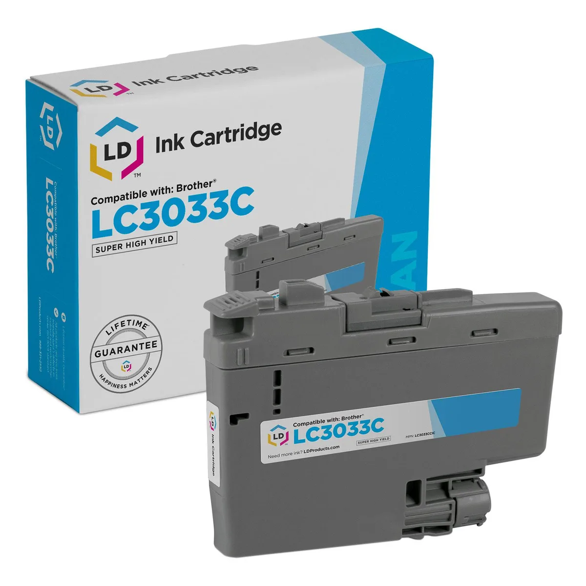 LD Products LD Products Compatible Ink Cartridge LC3033C Super High Yield Cyan — product photo