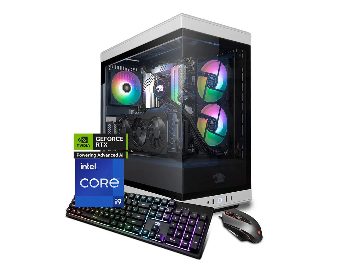 iBUYPOWER iBUYPOWER Y40WI9N5801 gaming PC i9-14900F RTX 5080 16GB 32GB DDR5 2TB NVMe — product photo