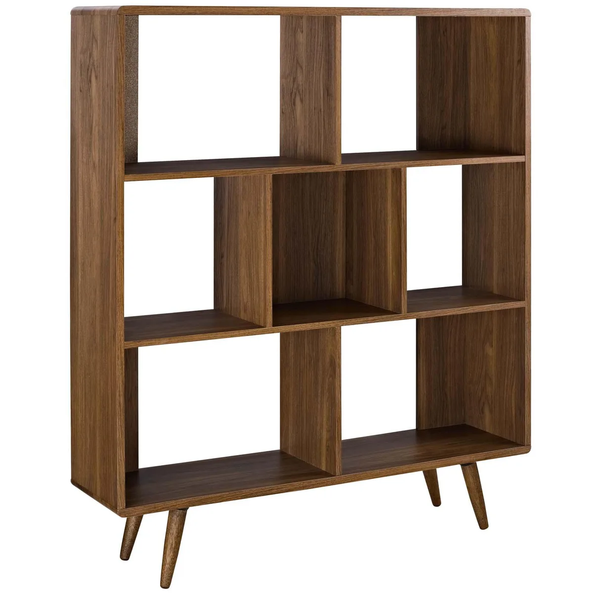 Modway Furniture Modway Furniture Transmit Bookcase Walnut 45"W 52.5"H 11.5"D — product photo