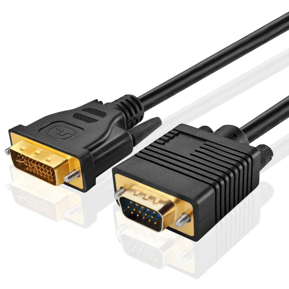 CE Compass CE Compass CBL_DVI_VGA_1.5M DVI-I Male to VGA 15-Pin Male Cable 1.5m Black — product photo