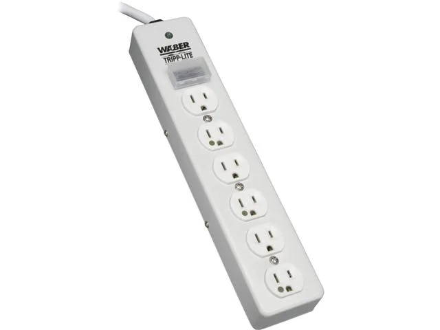 Tripp Lite Tripp Lite SPS610HGRA surge protector 6 outlets 10 ft cord 1050 J 120 V 1800 W hospital grade — product photo