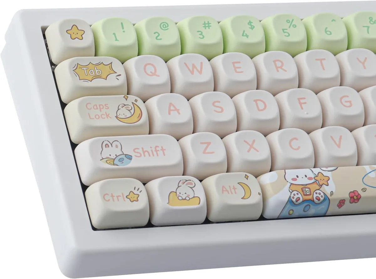 BFKK BFKK 143-Key PBT Keycap Set MOA Profile Rabbit Design 126 Keys Cherry MX Compatible — product photo