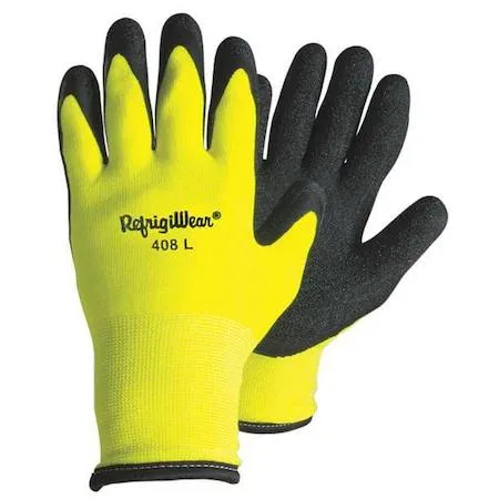 Refrigiwear Refrigiwear 0408RHVLMED Hi-Vis Cold Protection Gloves Nylon Palm Terry personal protective equipment — product photo