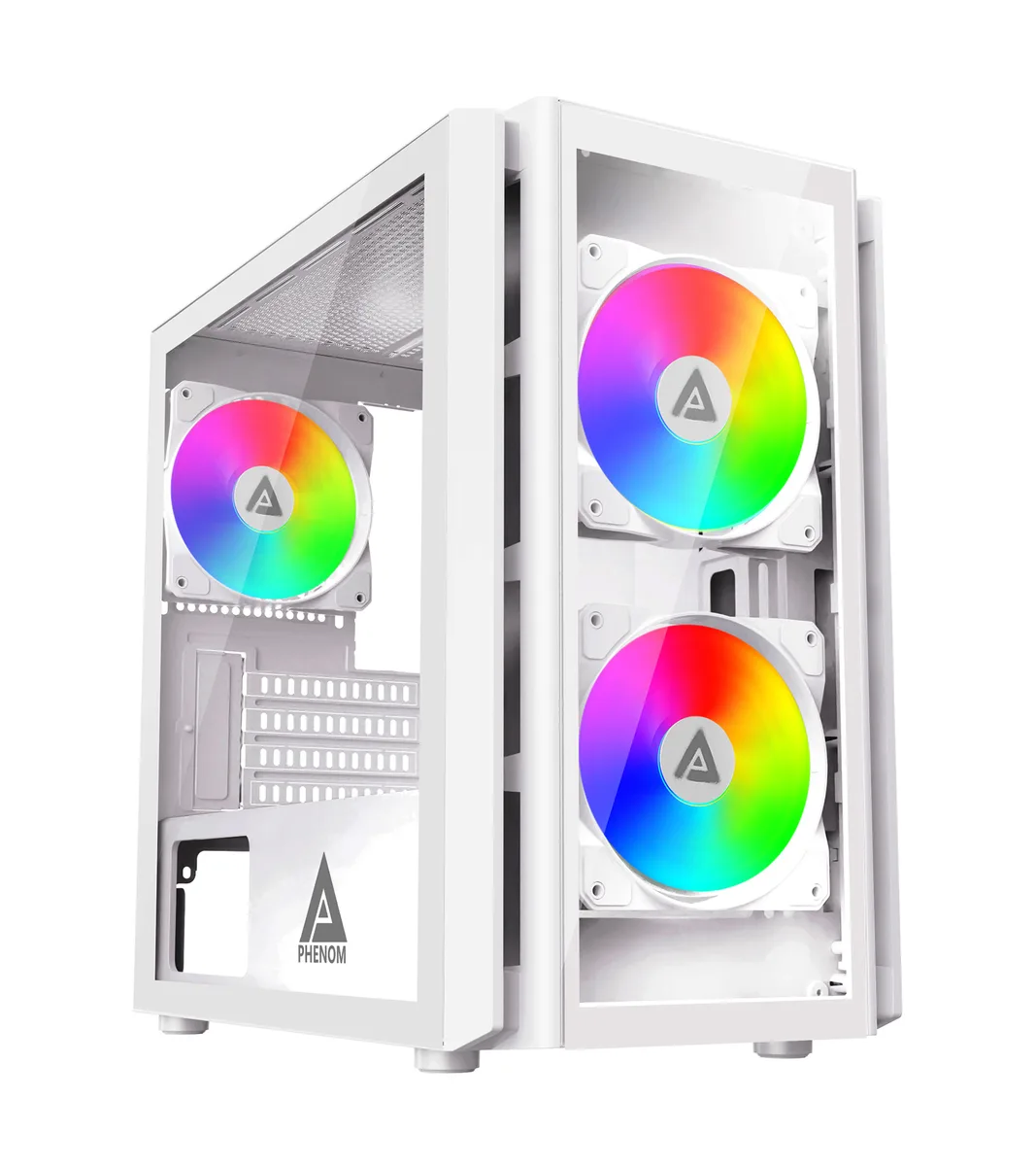 APEVIA CORP. APEVIA CORP. PHENOM-WH White Metal Micro ATX PC case — product photo