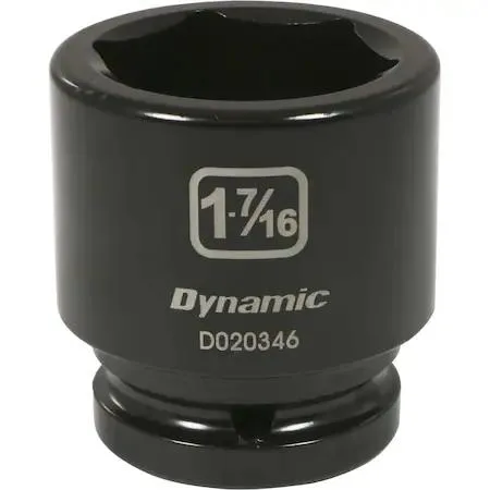 Dynamic D020346 3/4" drive 6-point socket black phosphate finish