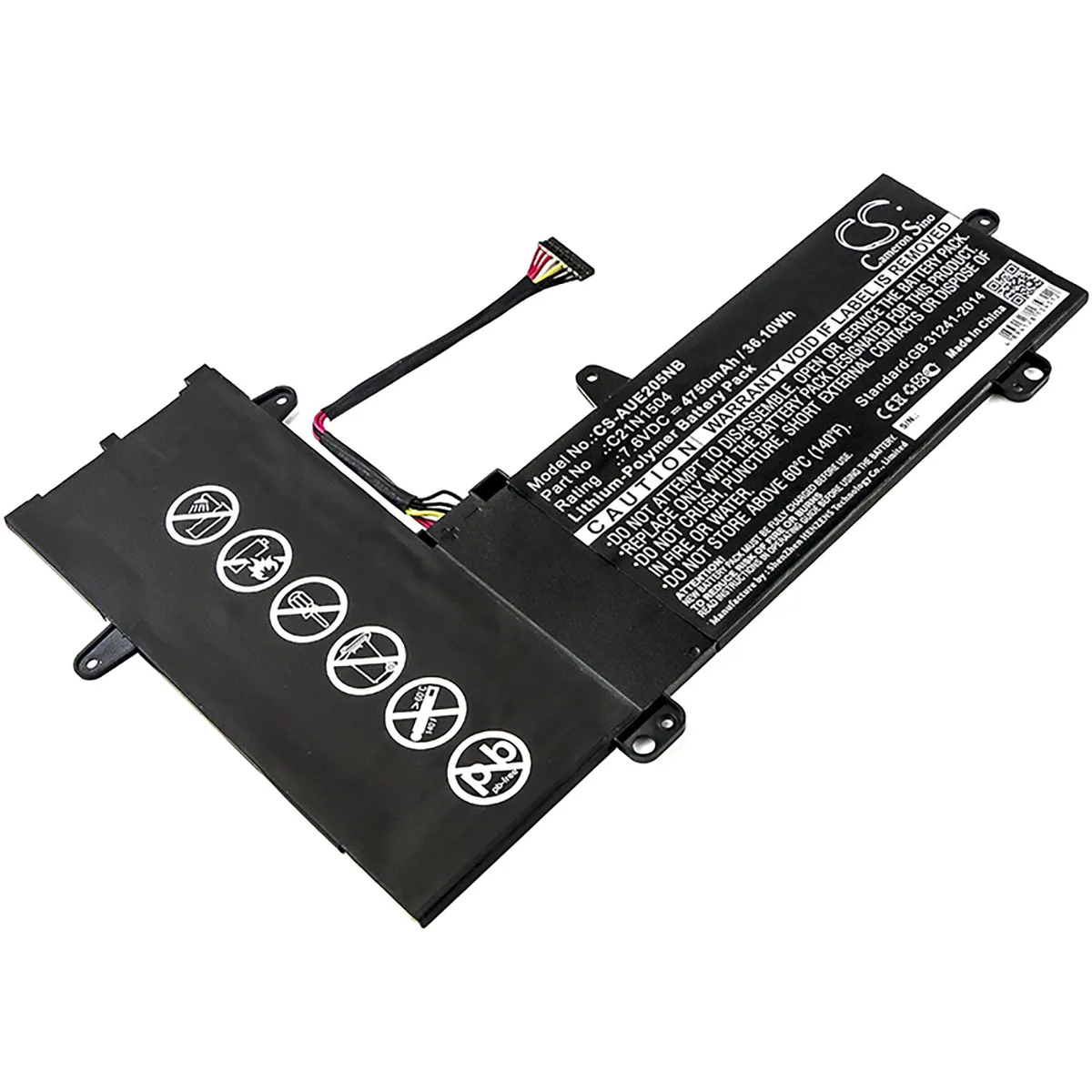 Cameron &amp; Co Cameron &amp; Co DS-CS-AUE205NB 7.6V 4.75Ah laptop battery — product photo