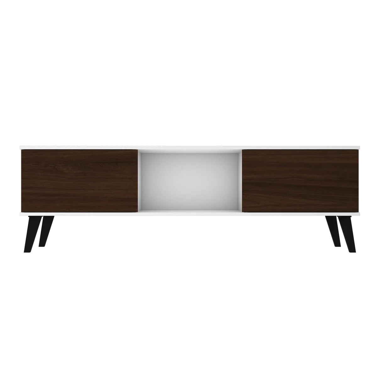 Manhattan Comfort Manhattan Comfort Doyers 62.20 TV Stand White Nut Brown — product photo