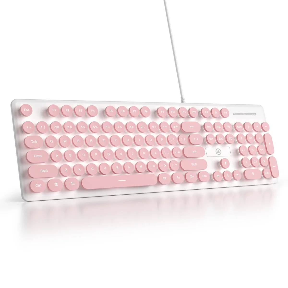  Mosptnspg V300 Wired Membrane Gaming Keyboard Pink 104-Key — product photo