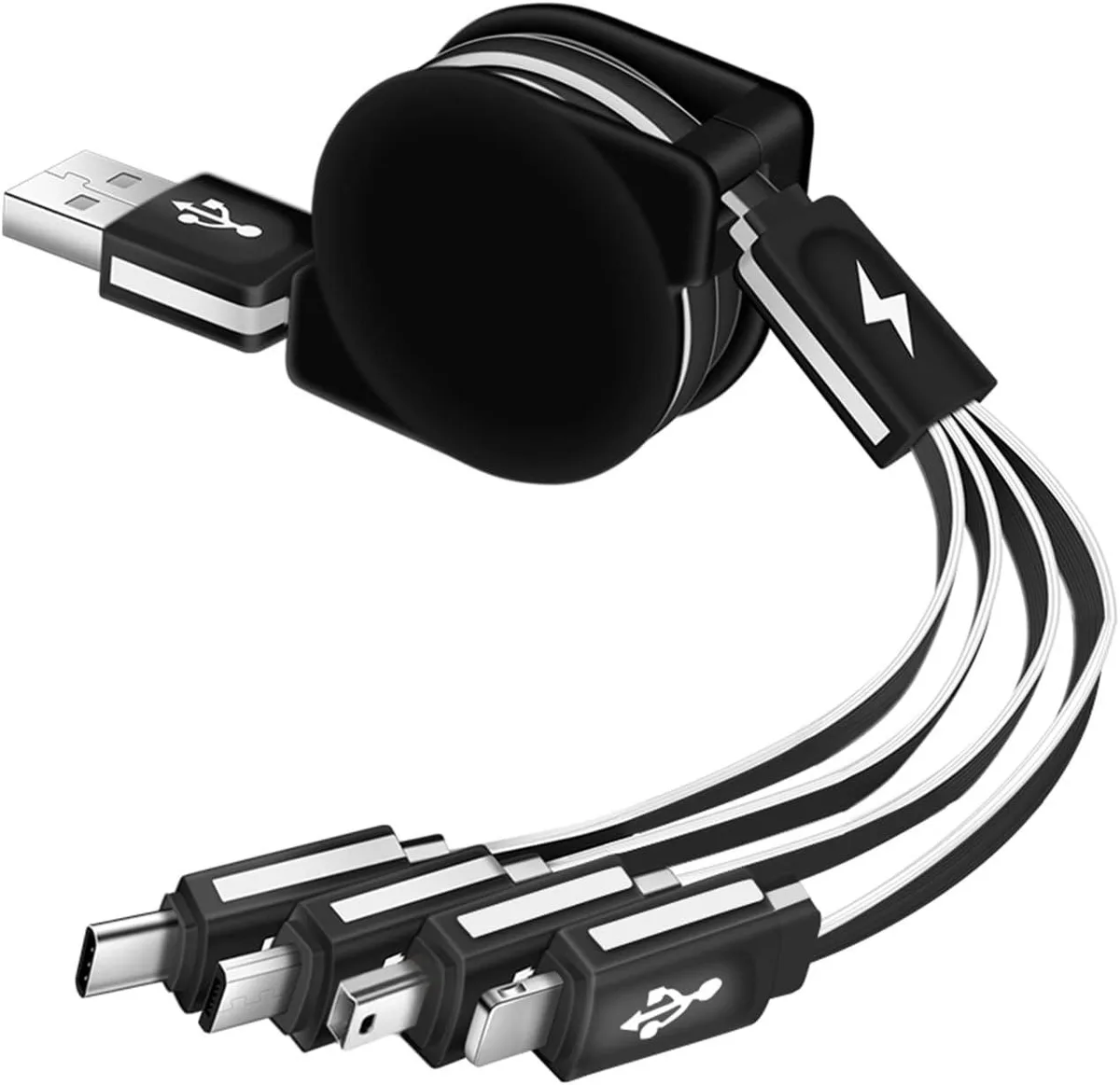 Mobee Mobee 4-in-1 Retractable Multi Charging Cable 2 Pack 3.3 ft — product photo