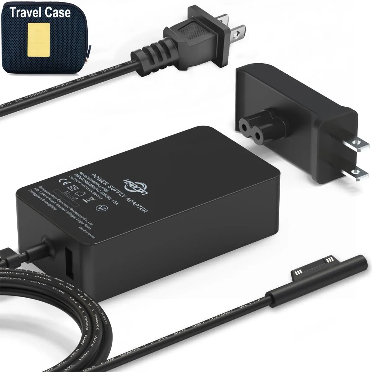  2-Power 65W AC Adapter MU65W-A1706 for Microsoft Surface Pro Laptop Book Go Studio — product photo