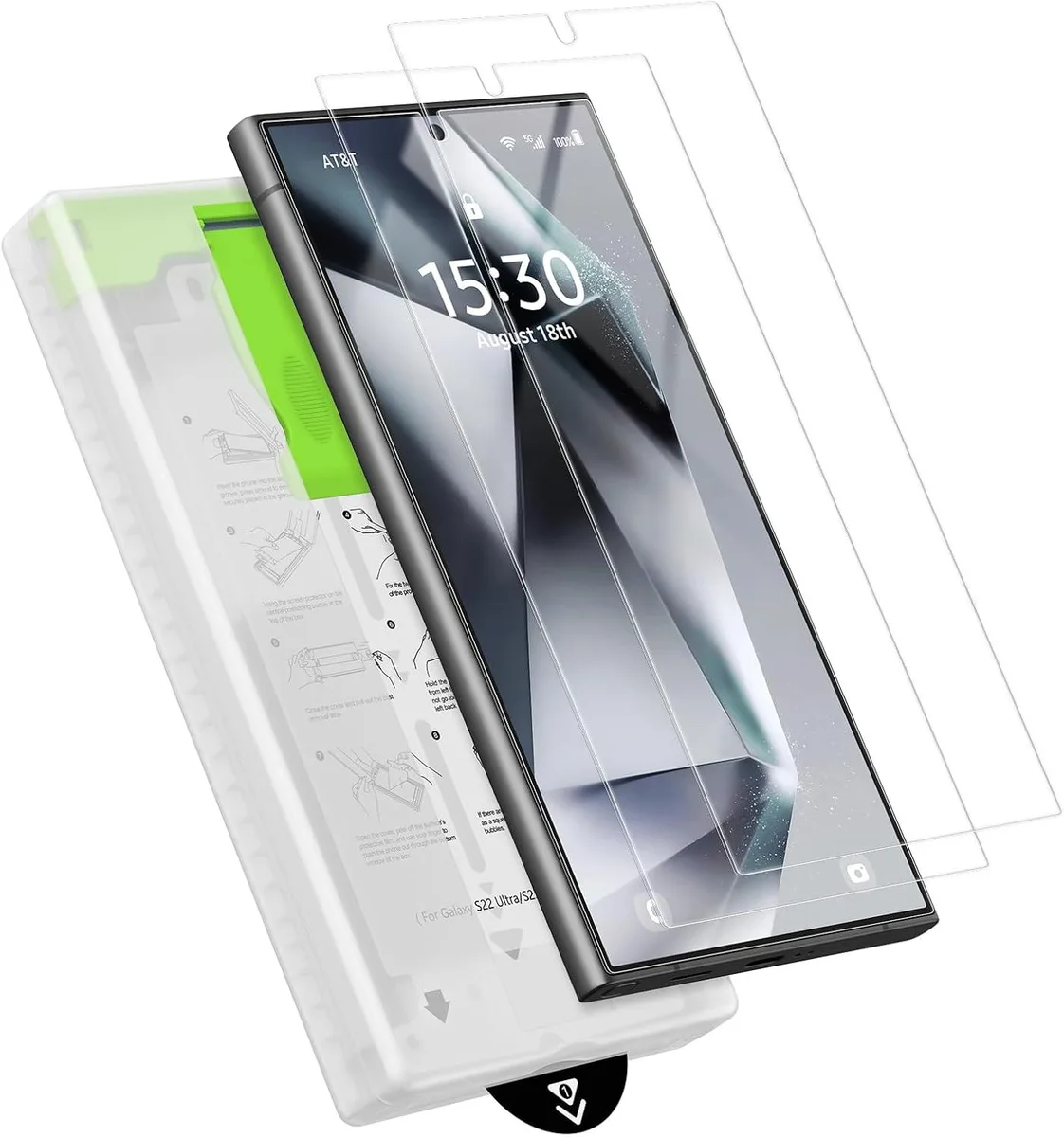 NuoTo NuoTo Galaxy S24 Ultra HD Clear PET Film Screen Protector 2 Pack Anti-Glare Dust Elimination Cabin — product photo