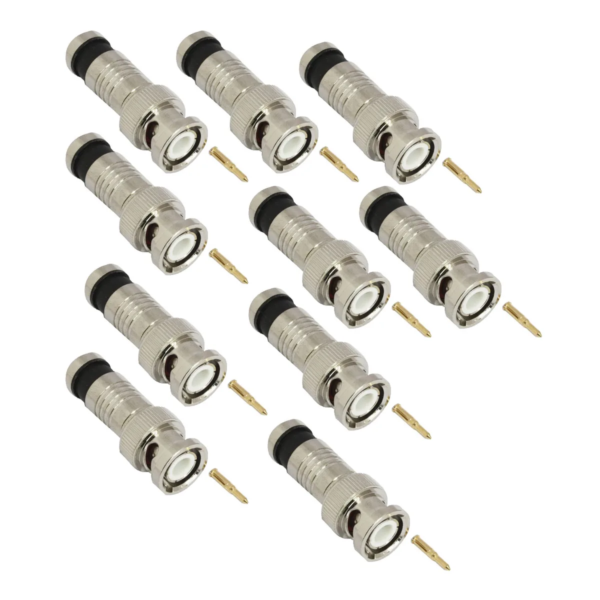 The Wires Zone The Wires Zone BNC Compression Connector RG6 10 pack — product photo