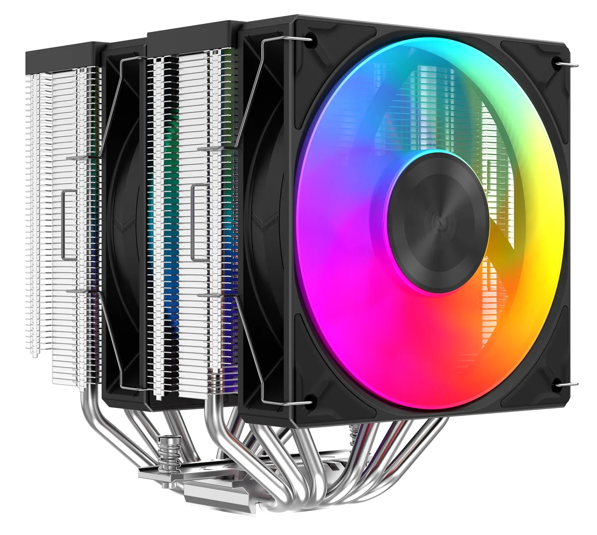 SAMA SAMA A60L Dual-Tower CPU Cooler 6 Heatpipes Dual 120mm ARGB PWM Fans 265W TDP — product photo