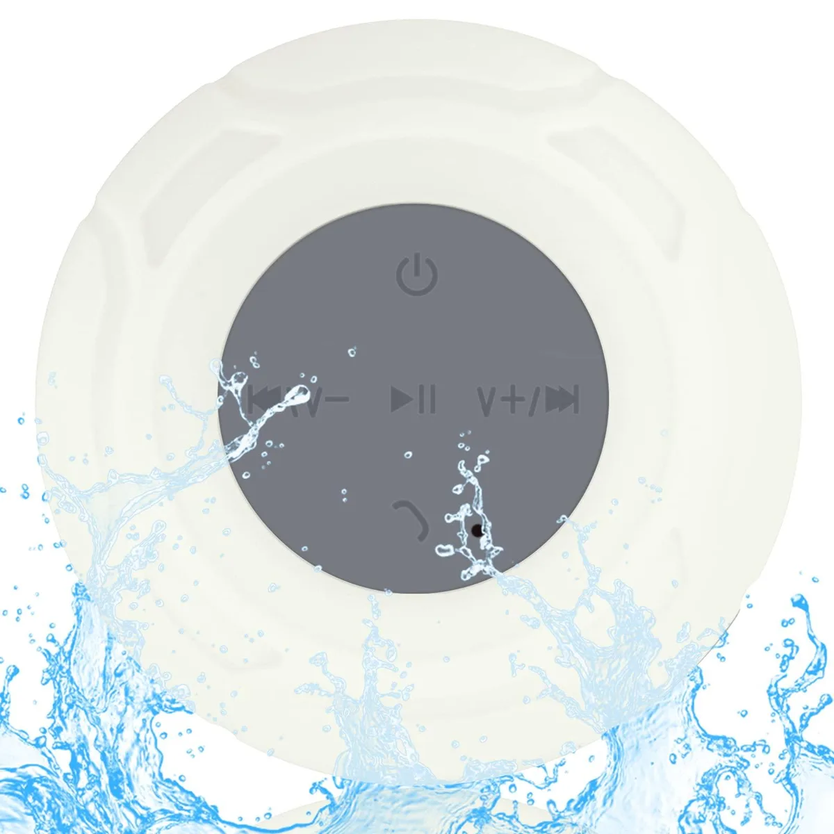  LUKADER BTS200 White Portable Speaker Suction Cup 6h 10m 180g — product photo