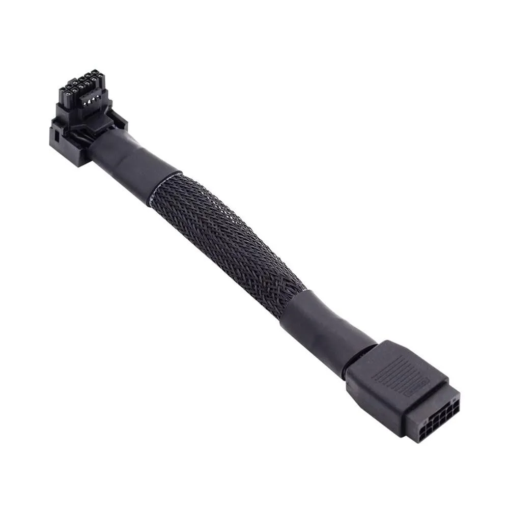 Alphacool Alphacool 12VHPWR ATX 3.0 PCI-E 5.0 90° Down Angled Extension 17 cm 2 in 1 accessory — product photo