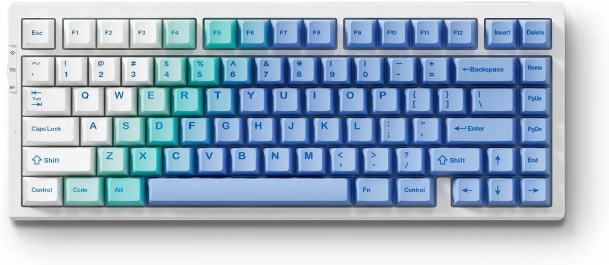 usbroway usbroway G75 PRO 75% 82-key Wireless Mechanical Gaming Keyboard White Blue — product photo