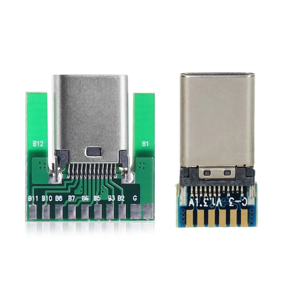 LORDWORLD LORDWORLD 24pin USB 3.1 Type C Male Female SMT Plug Socket Connector PC Board 1Set 2pcs — product photo
