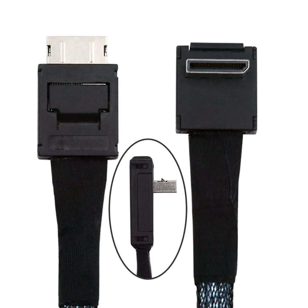 Vszerda Vszerda OCuLink SFF-8611 4i Male-Male Active Cable 80cm 90° Down Angled — product photo
