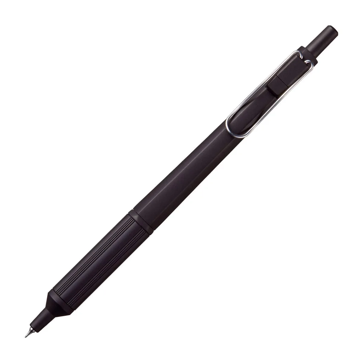 Black metal ballpoint pen, 0.28 mm tip, refillable