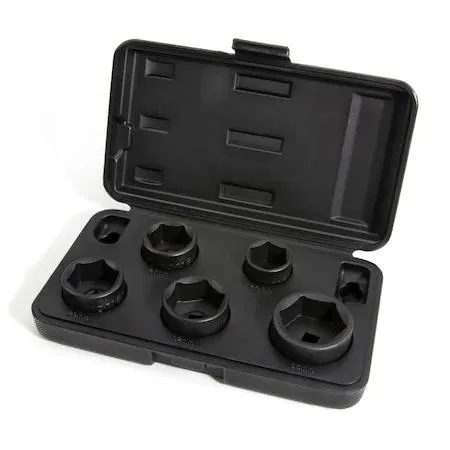 Steelman Steelman 42275 5-piece 3/8" drive low-profile oil filter socket set 24 27 29 32 36mm — product photo