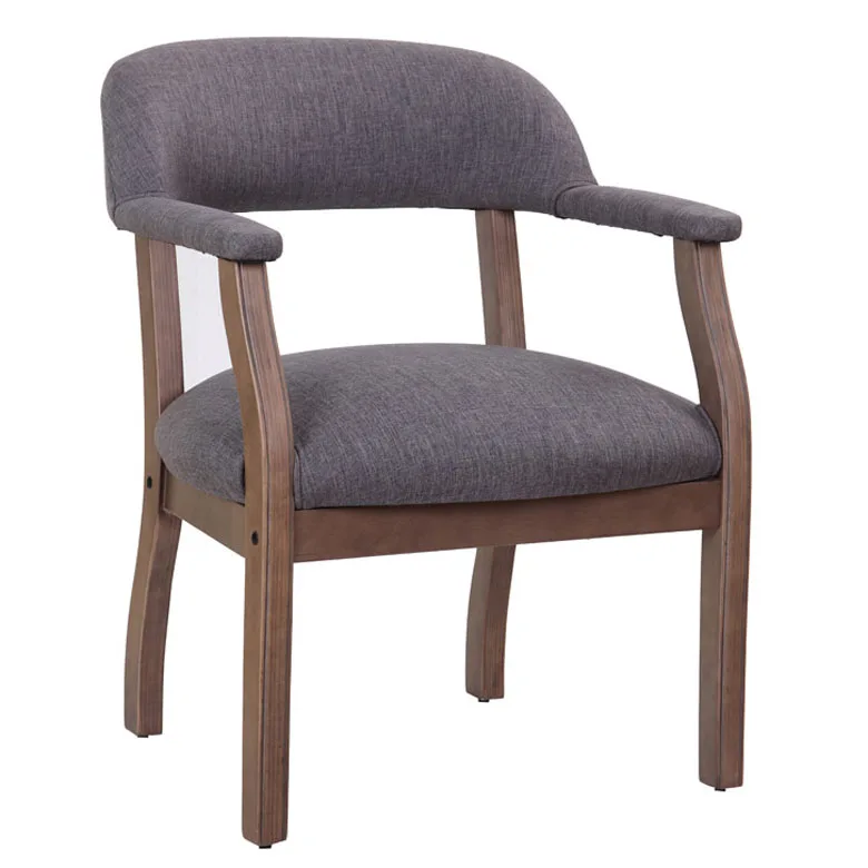 BOSS Office Products BOSS Office Products B9540DW-SG Slate Grey Linen Captain Chair office furniture — product photo