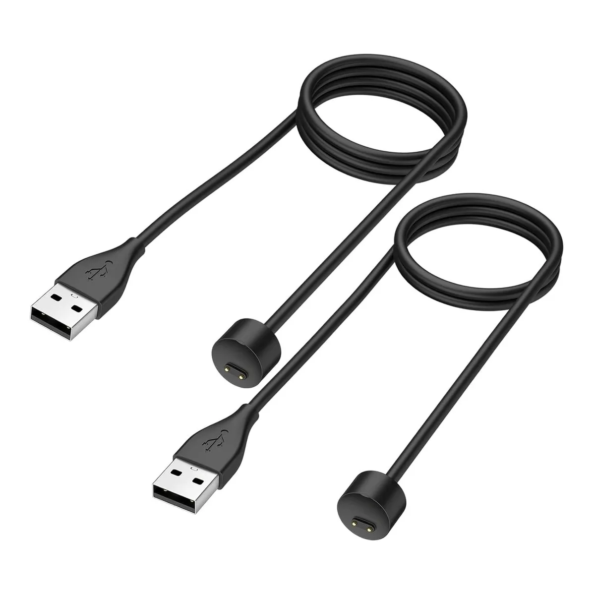 BONAEVER BONAEVER Charger Cable for Xiaomi Mi Band 5/6/7 and Amazfit Band 5 (2 Pack, 3.3 ft/1.6 ft) — product photo