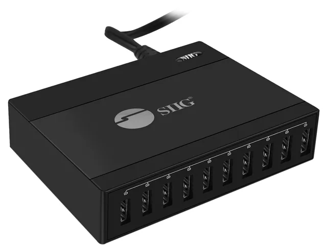 SIIG, Inc SIIG, Inc AC-PW1G11-S1 60W 10-Port USB Charger — product photo